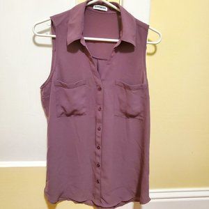 Express Lavender Portofino Sleeveless Shirt